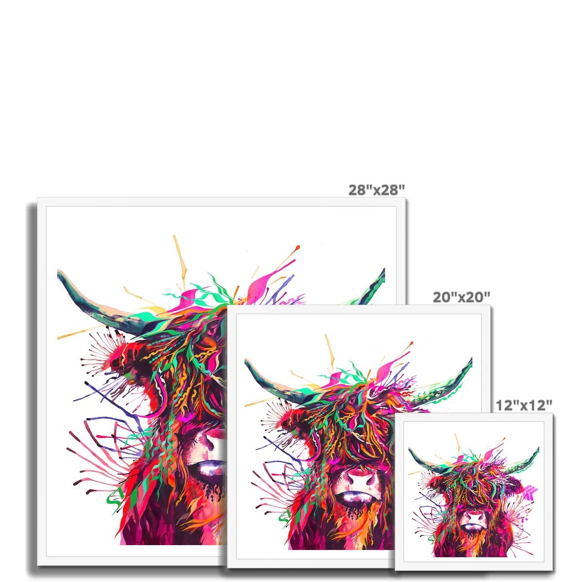 Agatha the Highland Cow Framed Print - Image 11