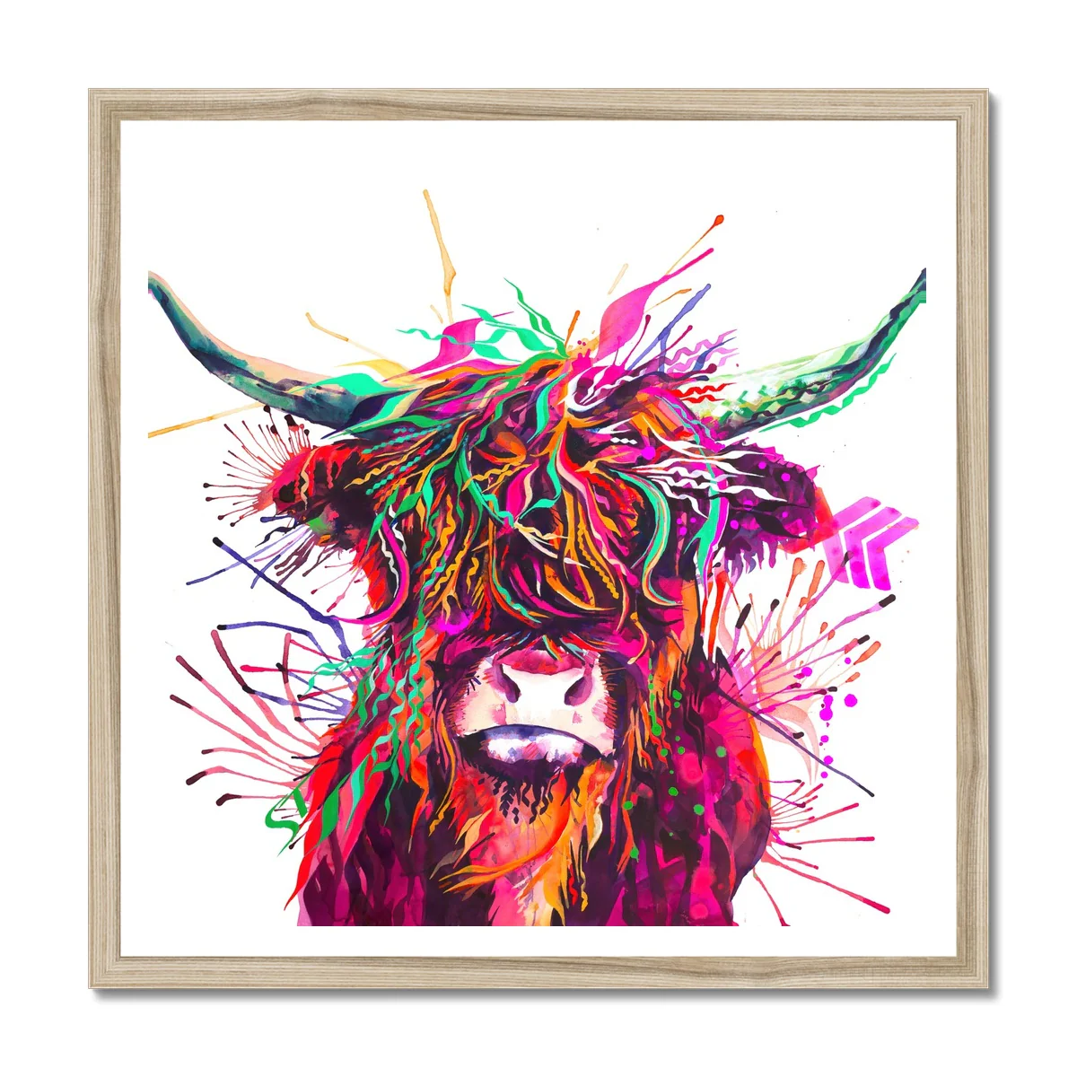 Agatha the Highland Cow Framed Print - Image 3