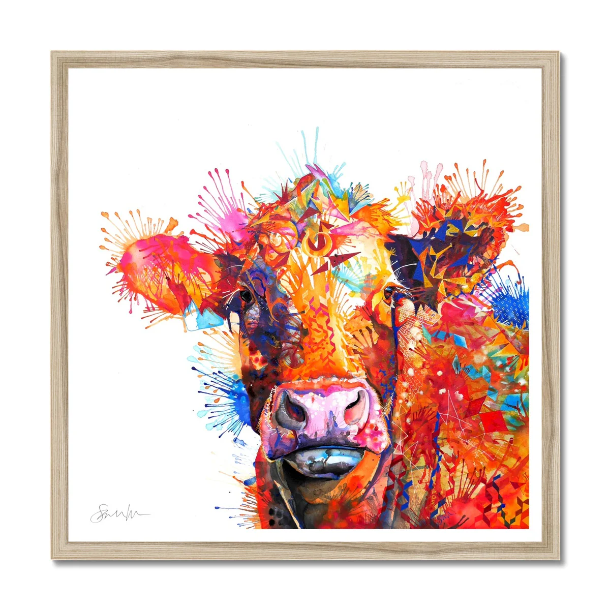 Agnes the Cow Framed Print - Image 3