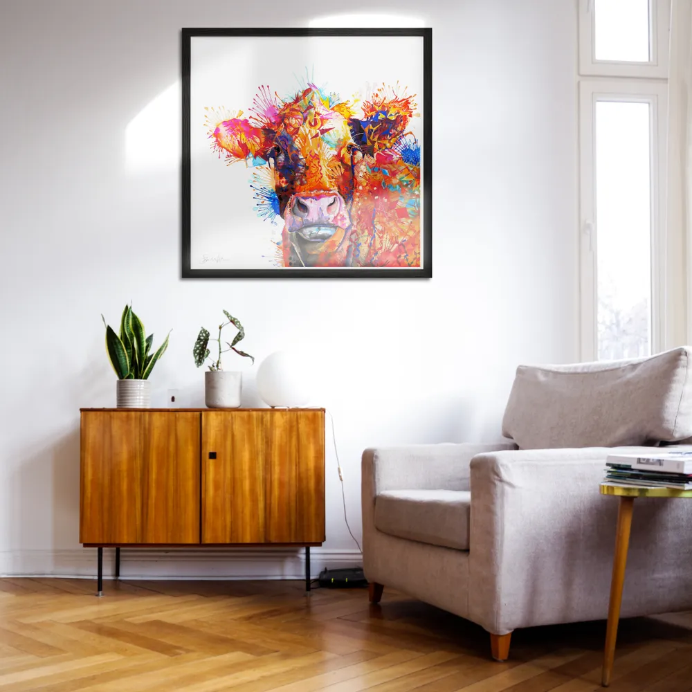 Agnes the Cow Framed Print - Image 4