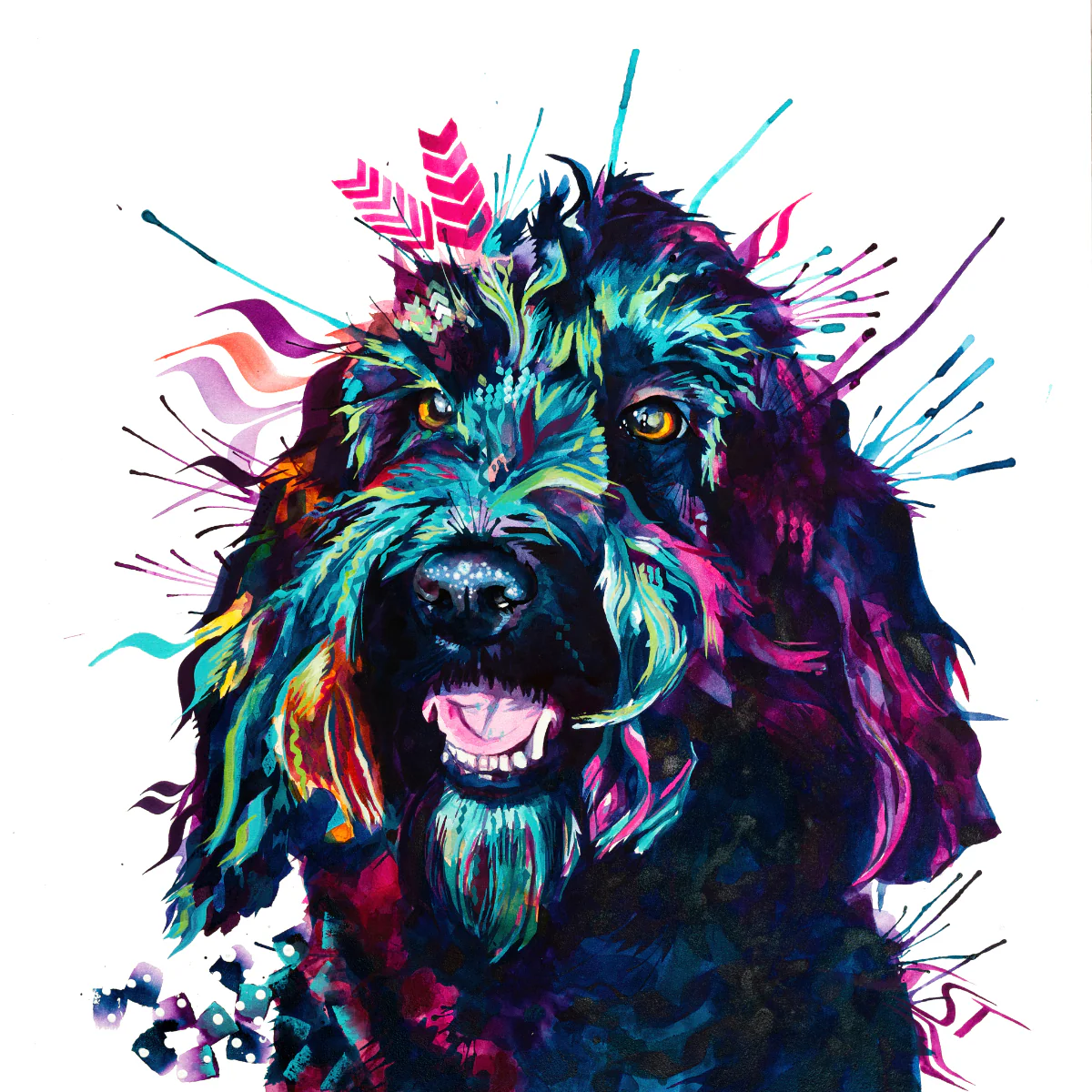 Alfie the Cockapoo Framed Canvas - Image 3