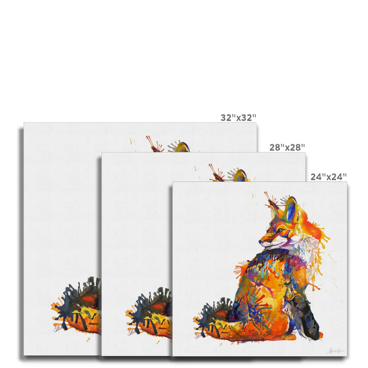 Amber the Fox Canvas - Image 5