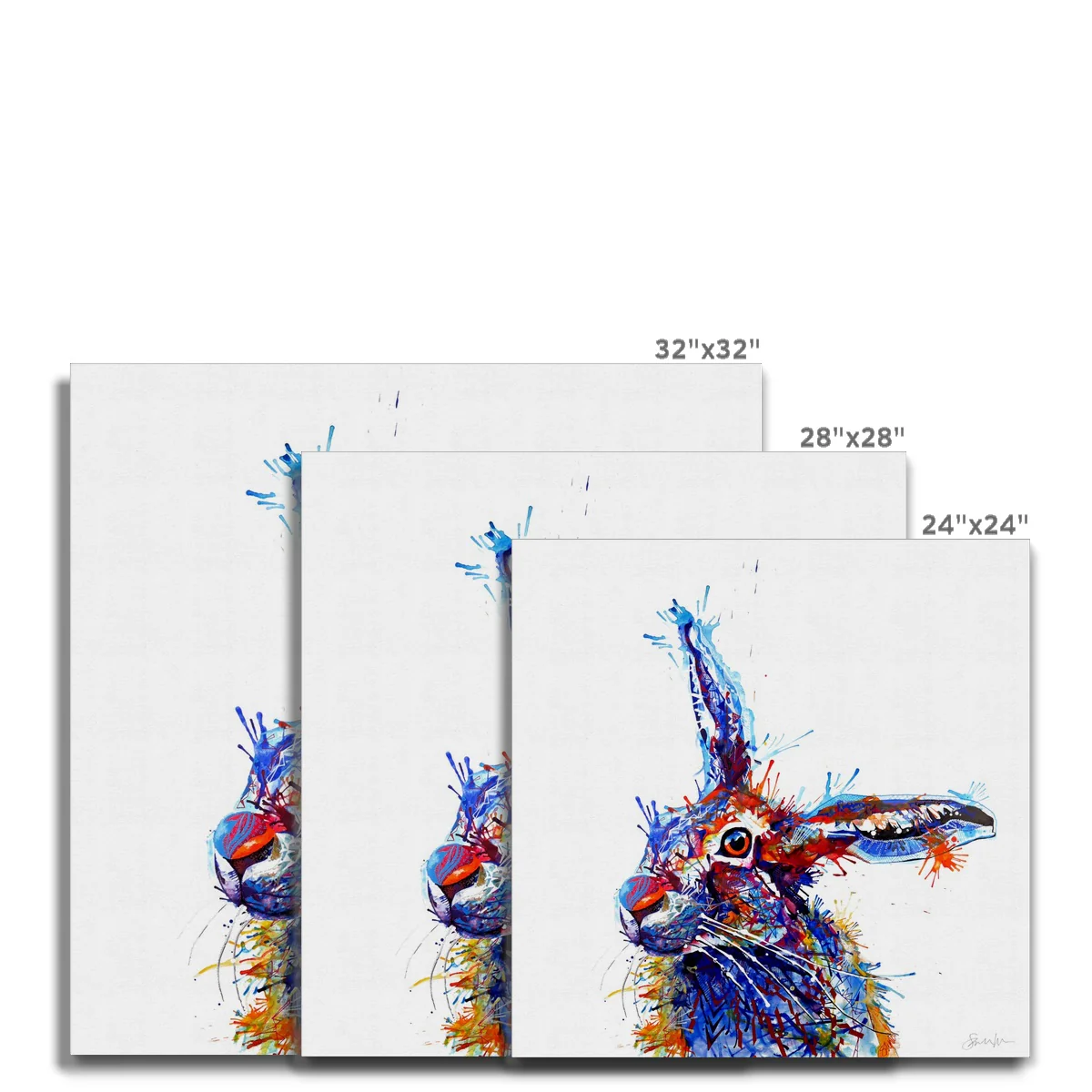 Barnaby the Hare Canvas - Image 5