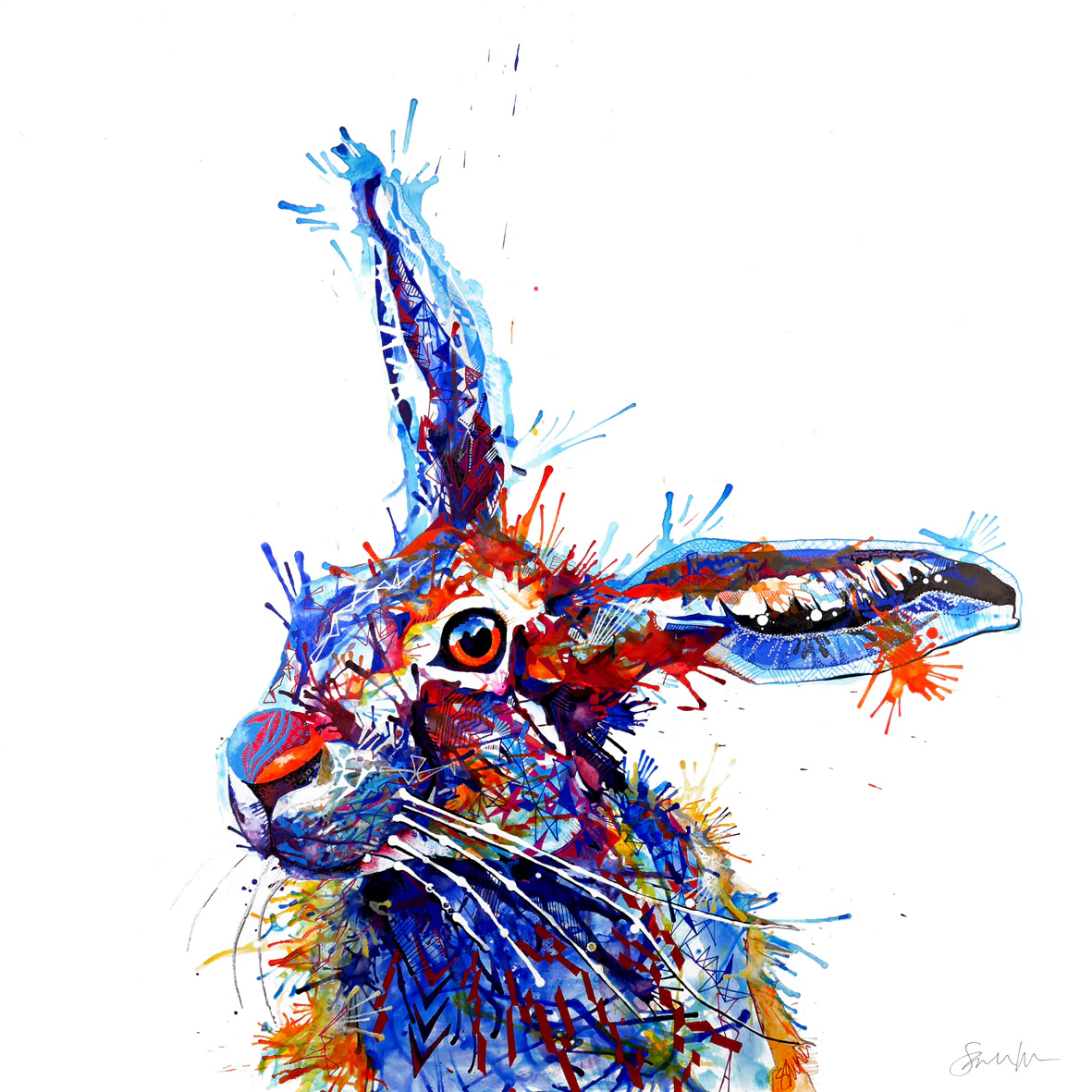 Barnaby the Hare Framed Canvas - Image 3