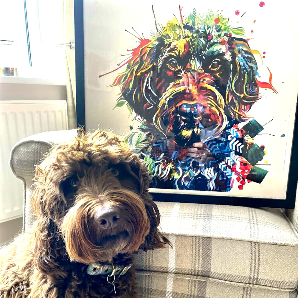 Ben the Labradoodle Framed Canvas - Image 2