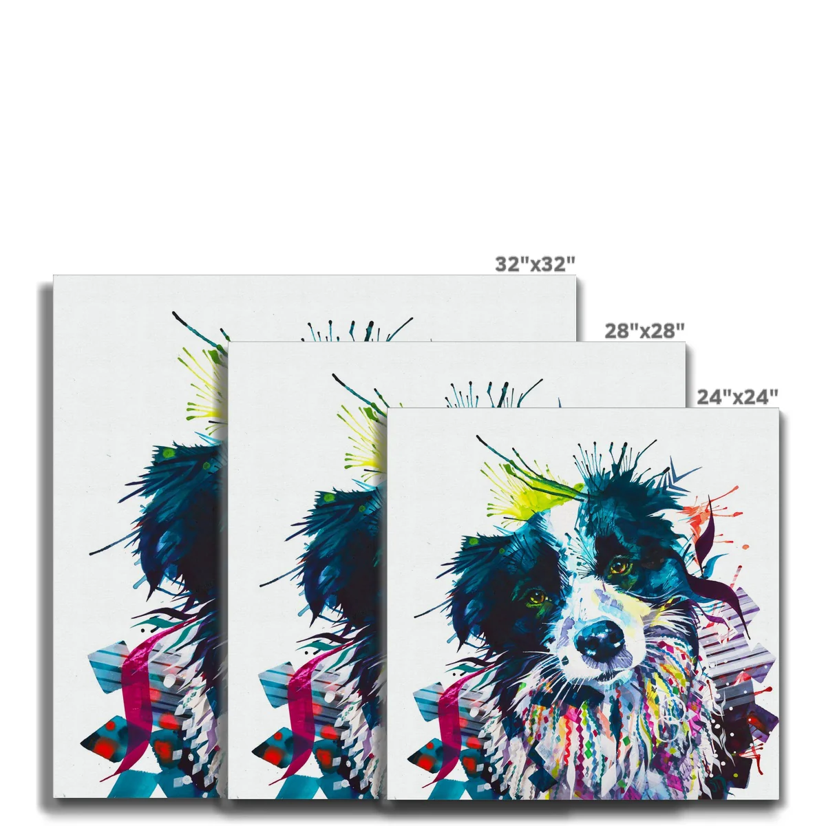Olly the Border Collie Canvas - Image 4