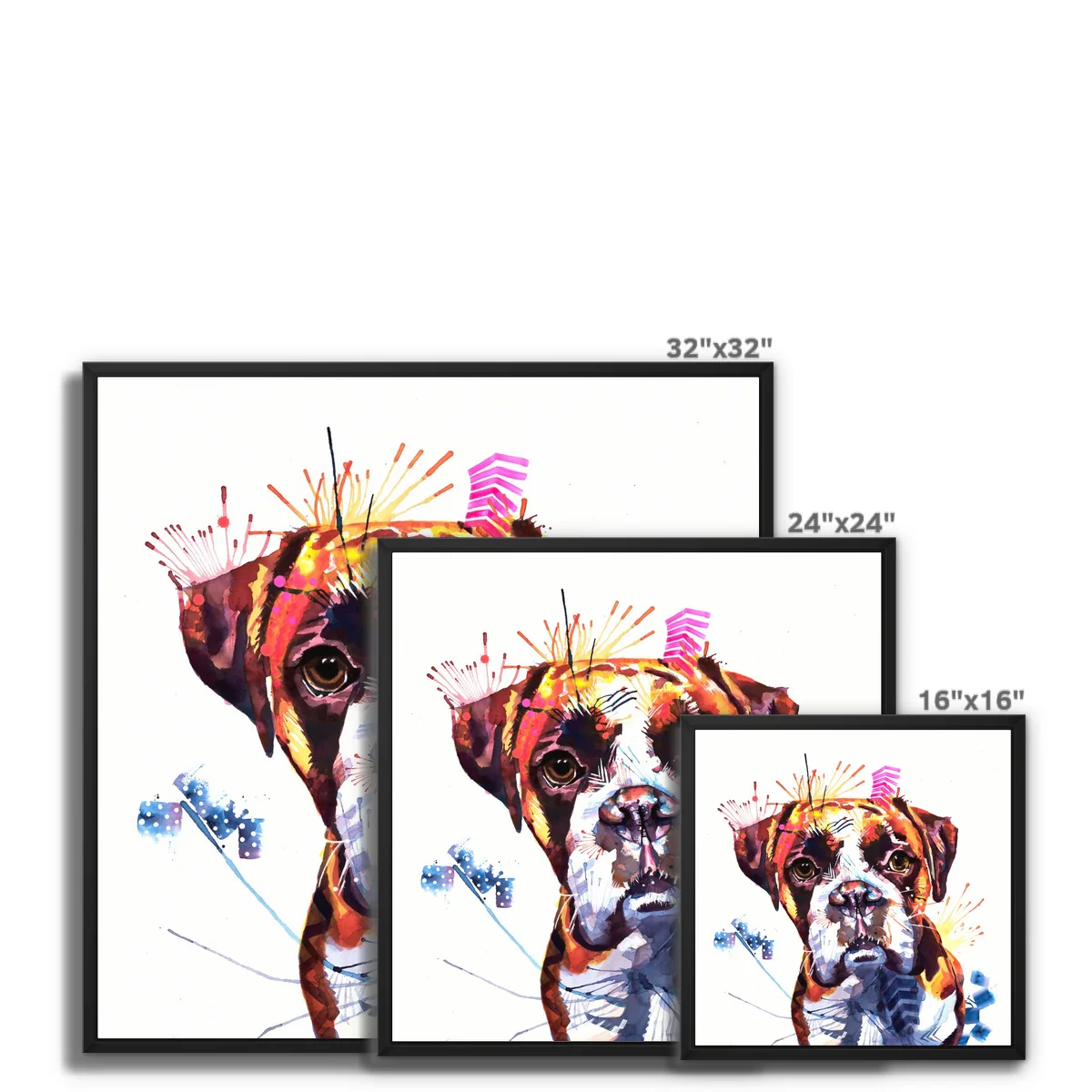 Loki the Boxer Framed Canvas - Image 2