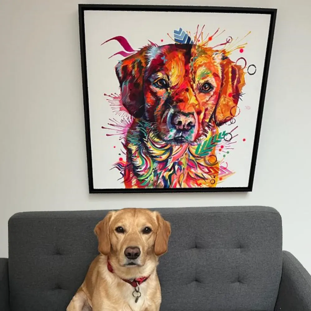 Brodie the Labrador Framed Canvas - Image 3
