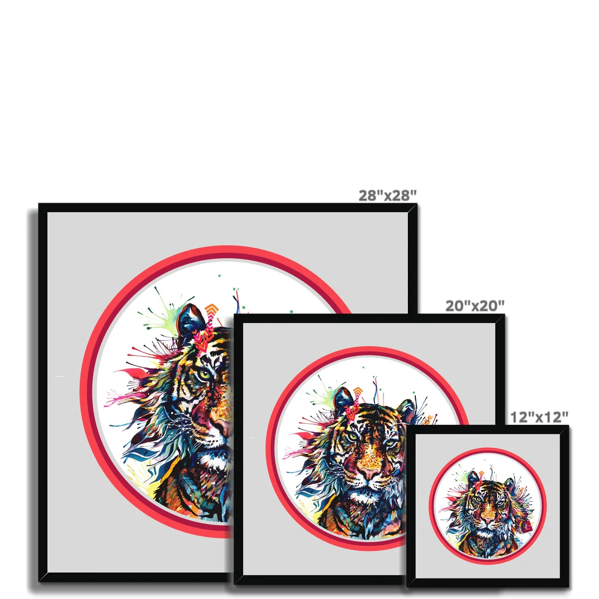 Clifford the Tiger Circle Framed Print - Image 4