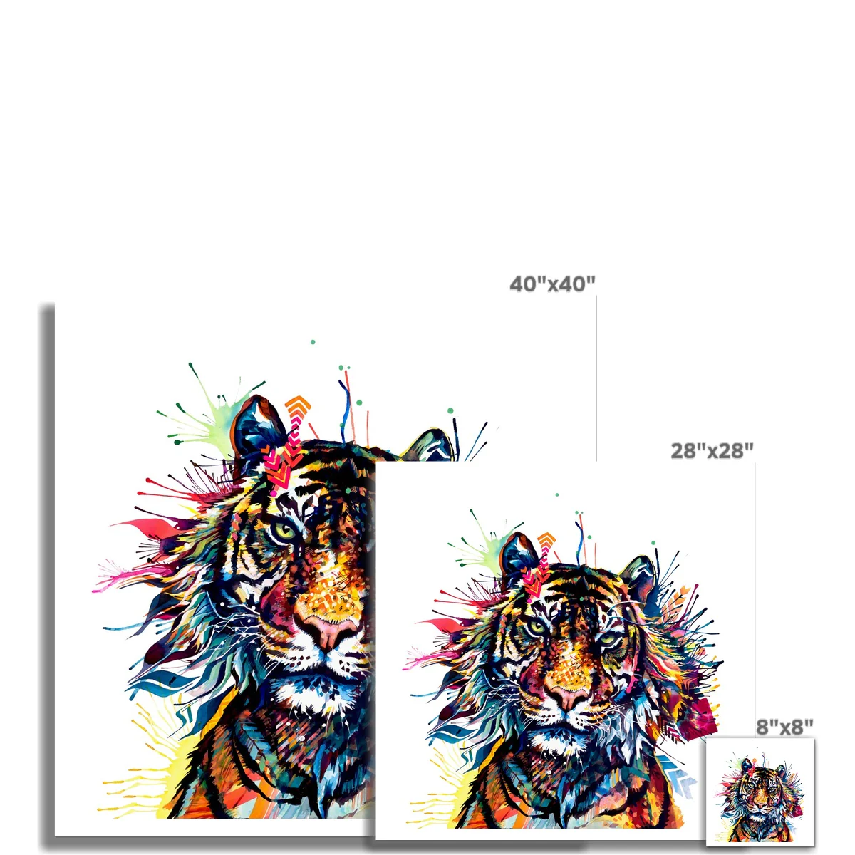 Clifford the Tiger Fine Art Print - Image 3