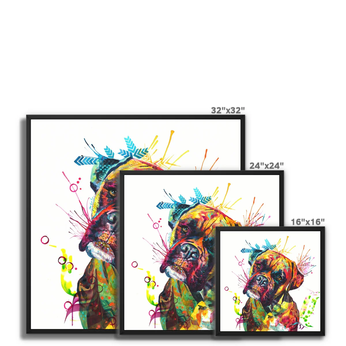 Cooper the Boxer Framed Canvas - Image 2