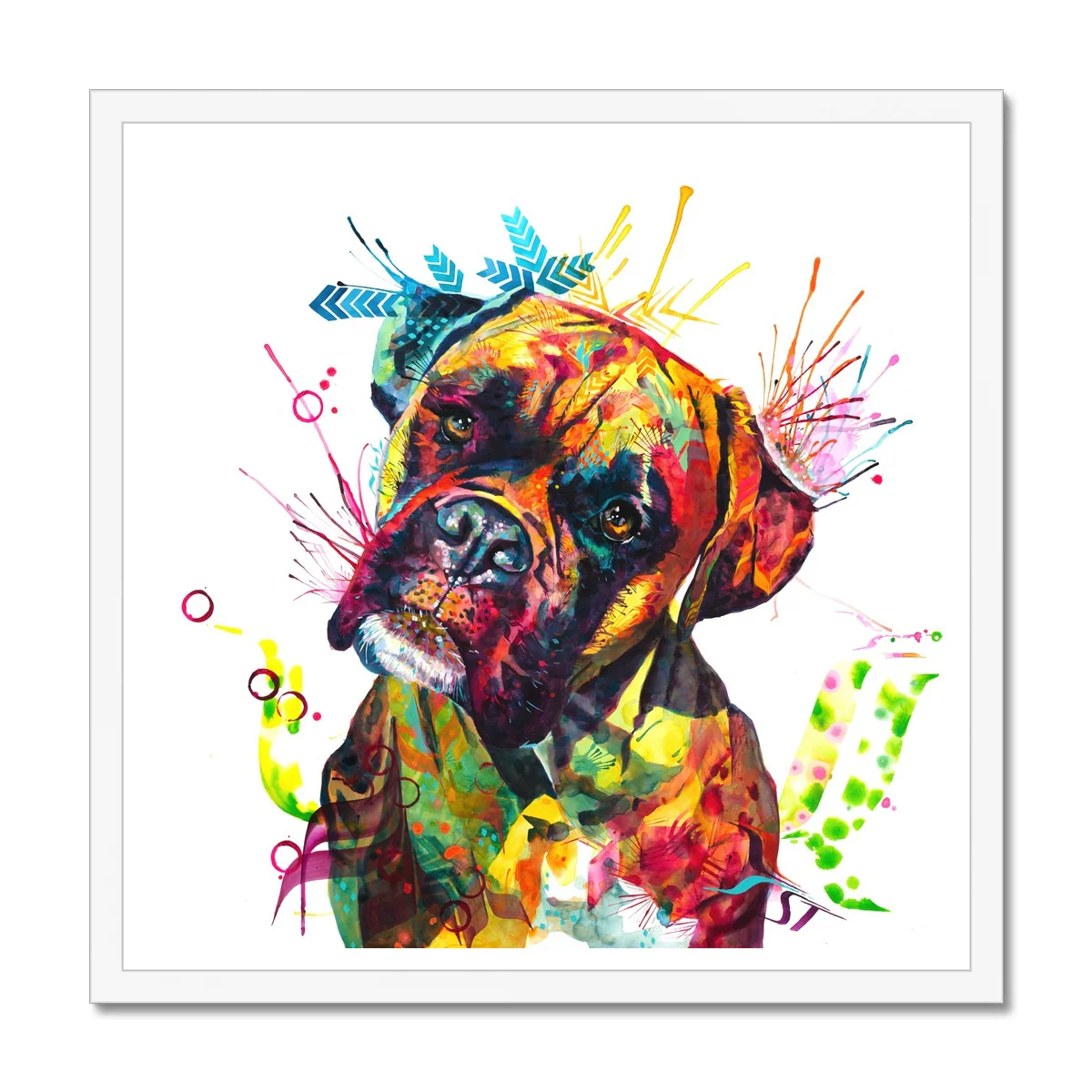 Cooper the Boxer Framed Print - Image 2