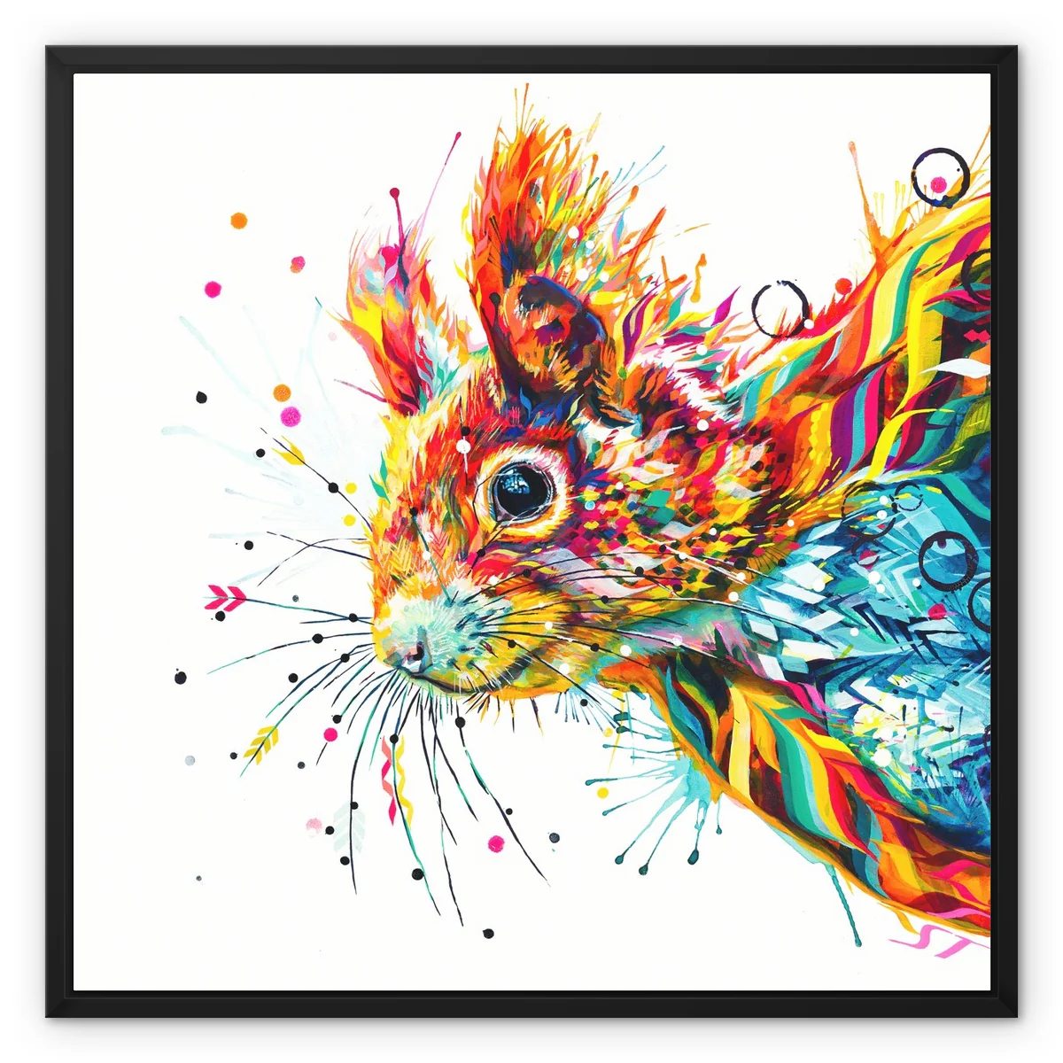Cynthia the Squirrel Framed Canvas