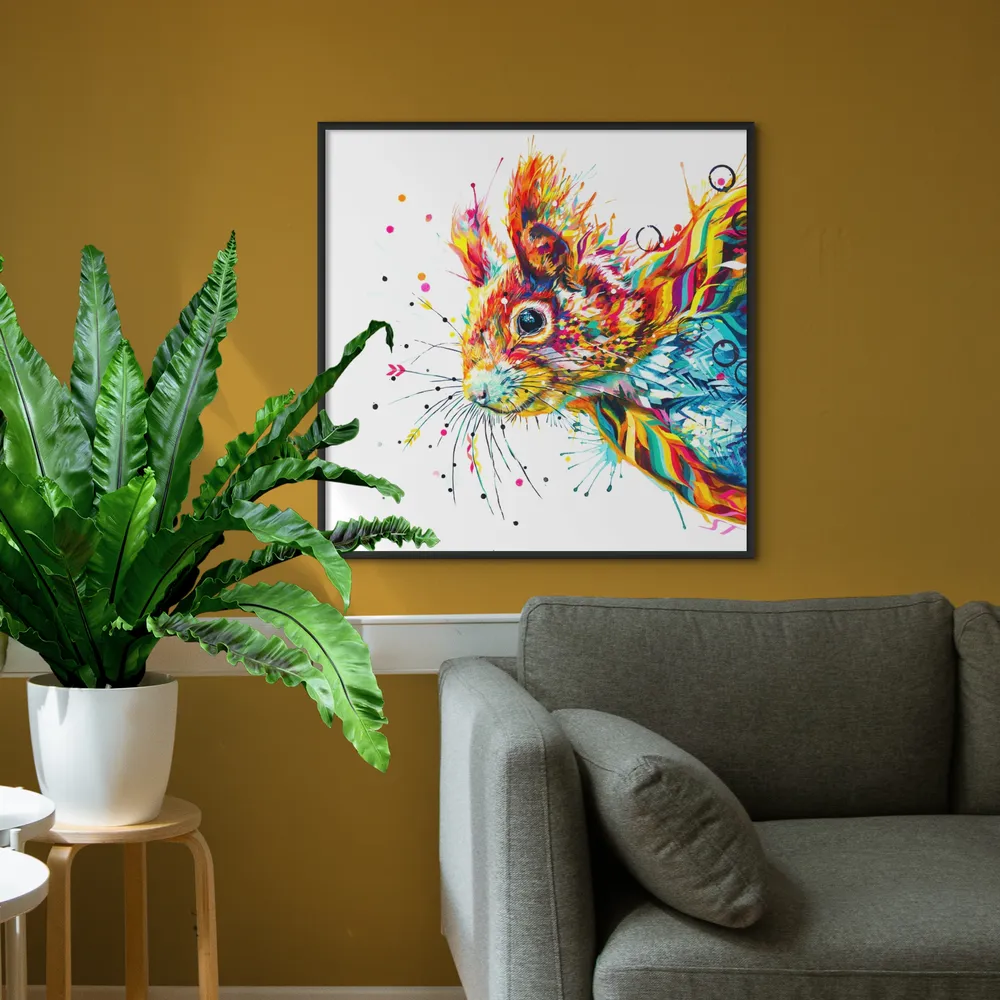 Cynthia the Squirrel Framed Canvas - Image 2