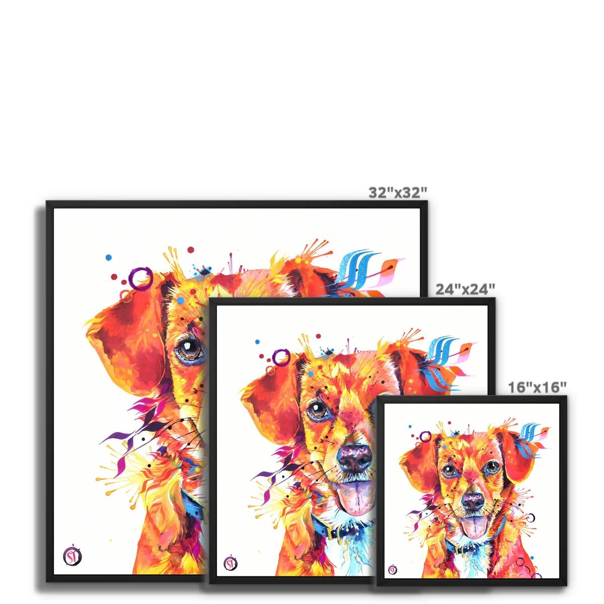 Dora the Beagle Terrier Mix Framed Canvas - Image 2