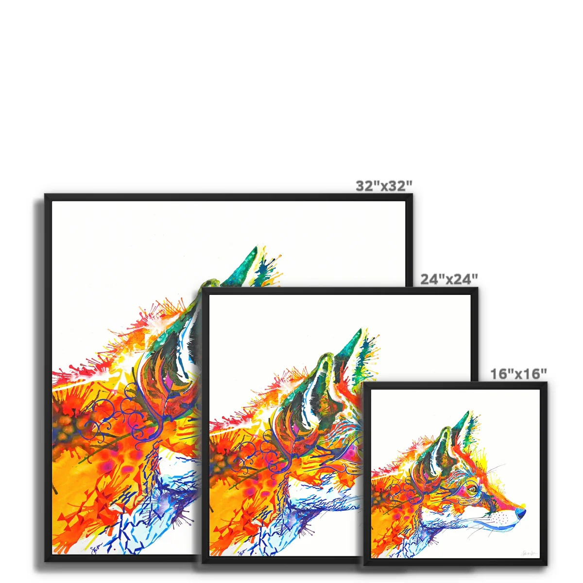 Embers the Fox Framed Canvas - Image 2