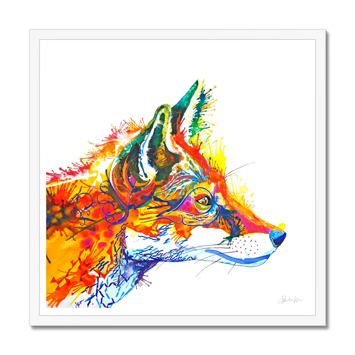 Embers the Fox Framed Print - Image 2