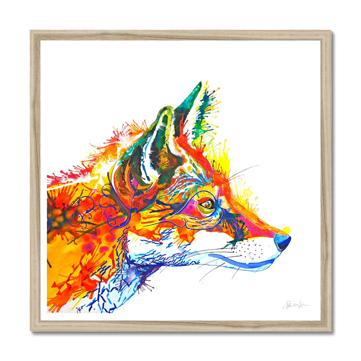Embers the Fox Framed Print - Image 3