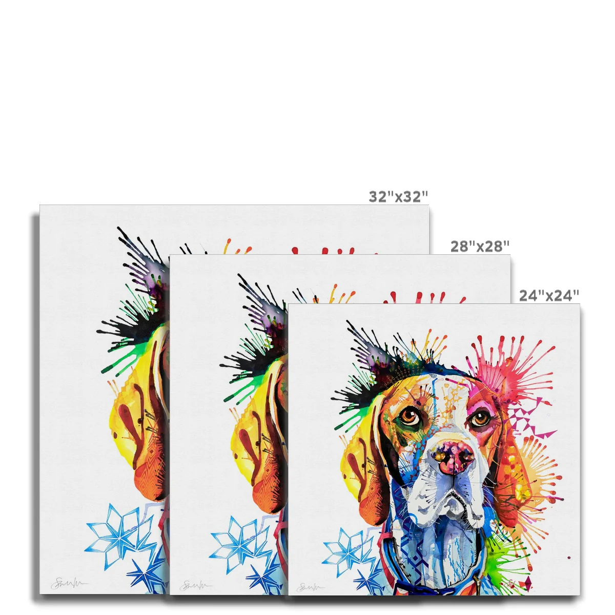 Poppy the English Pointer Canvas - Image 3