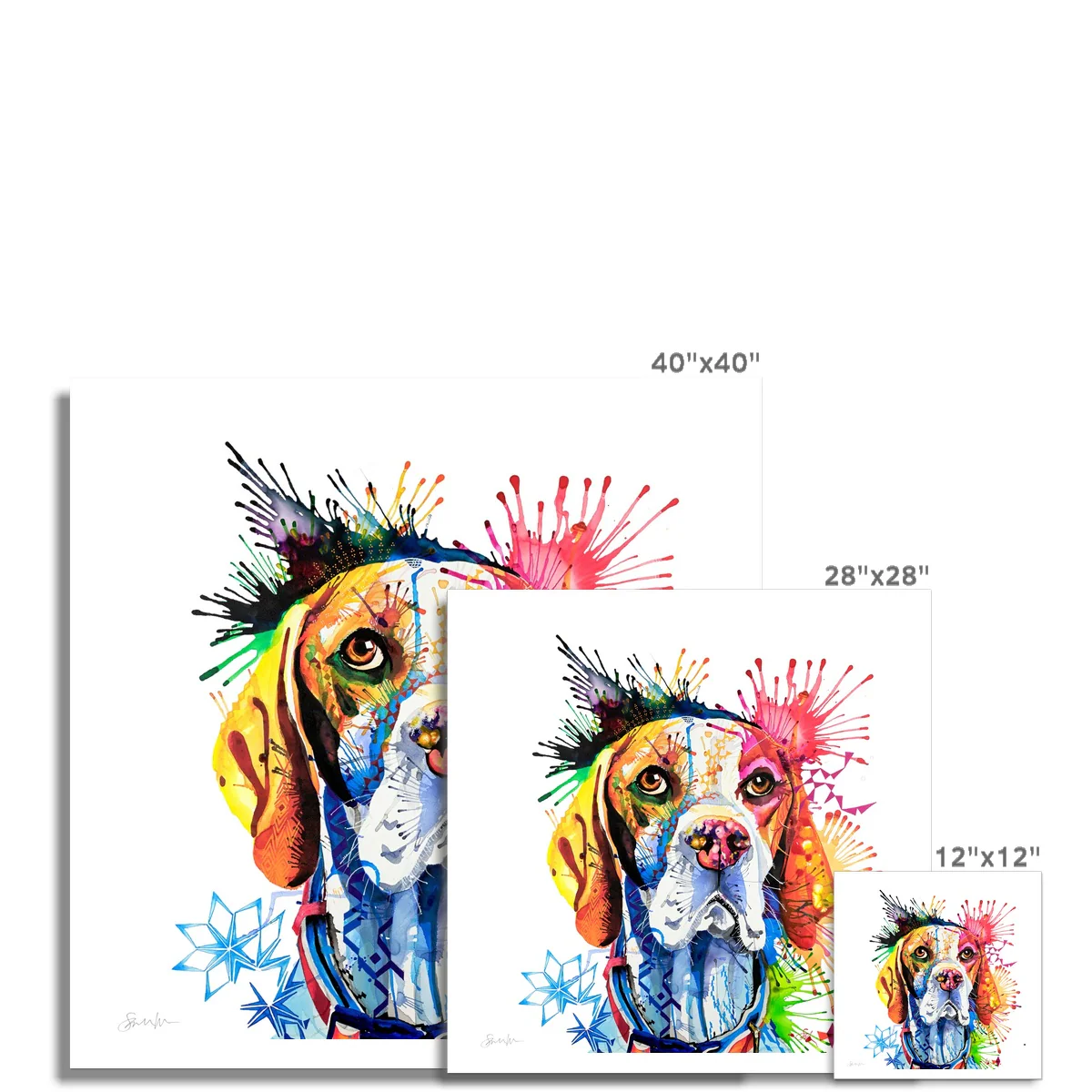 Poppy the English Pointer Fine Art Print - Image 3