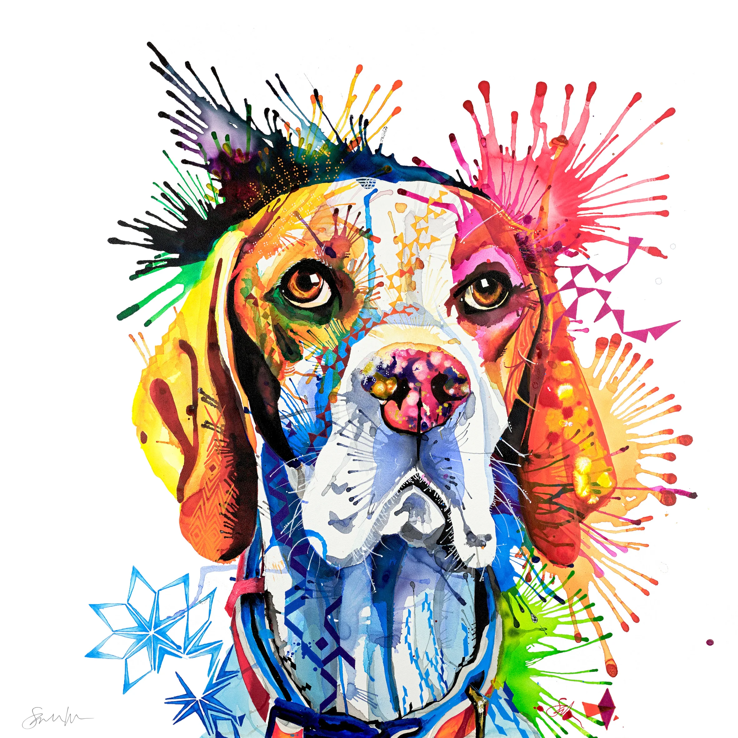 Poppy the English Pointer Framed Canvas - Image 3