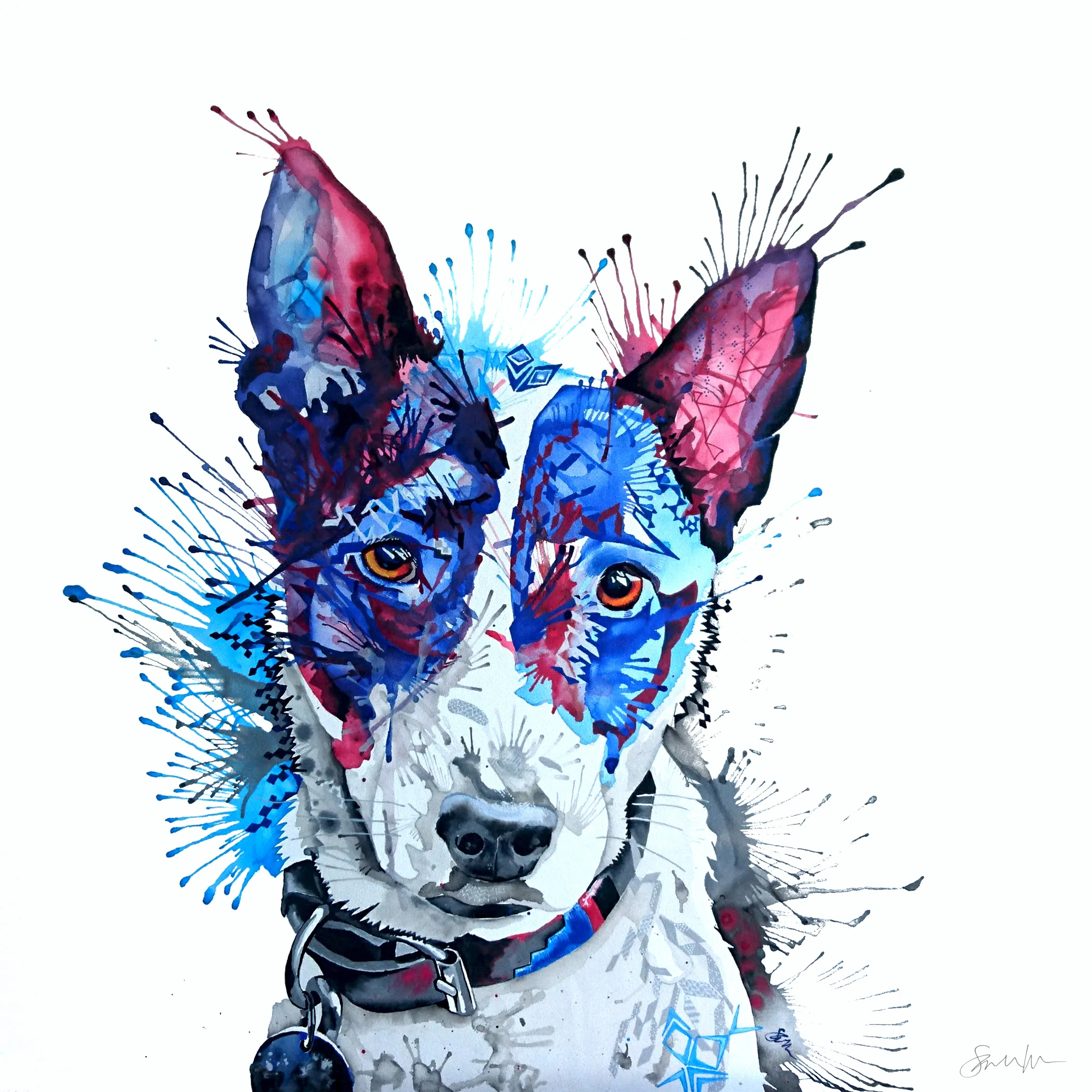 Monty the English Bull Terrier Canvas - Image 6