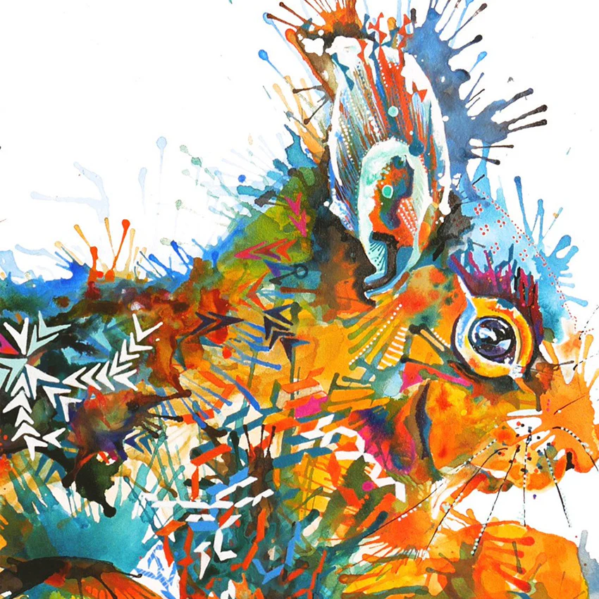 Felicity The Squirrel - Original Squirrel Painting - Image 3