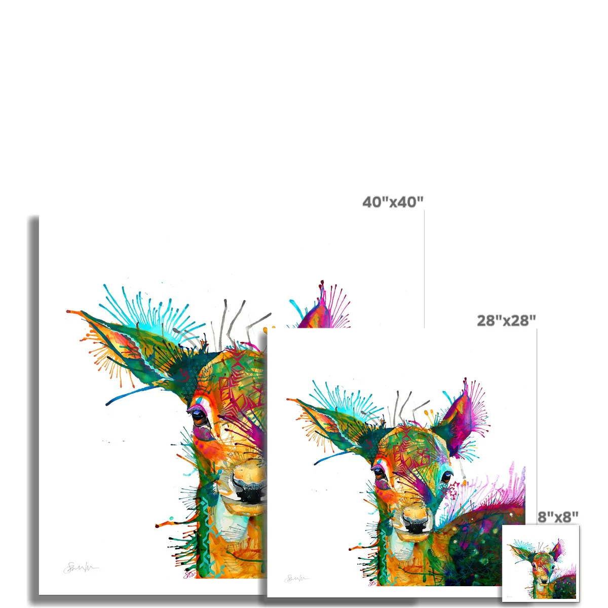 Fern the Deer Fine Art Print - Image 3