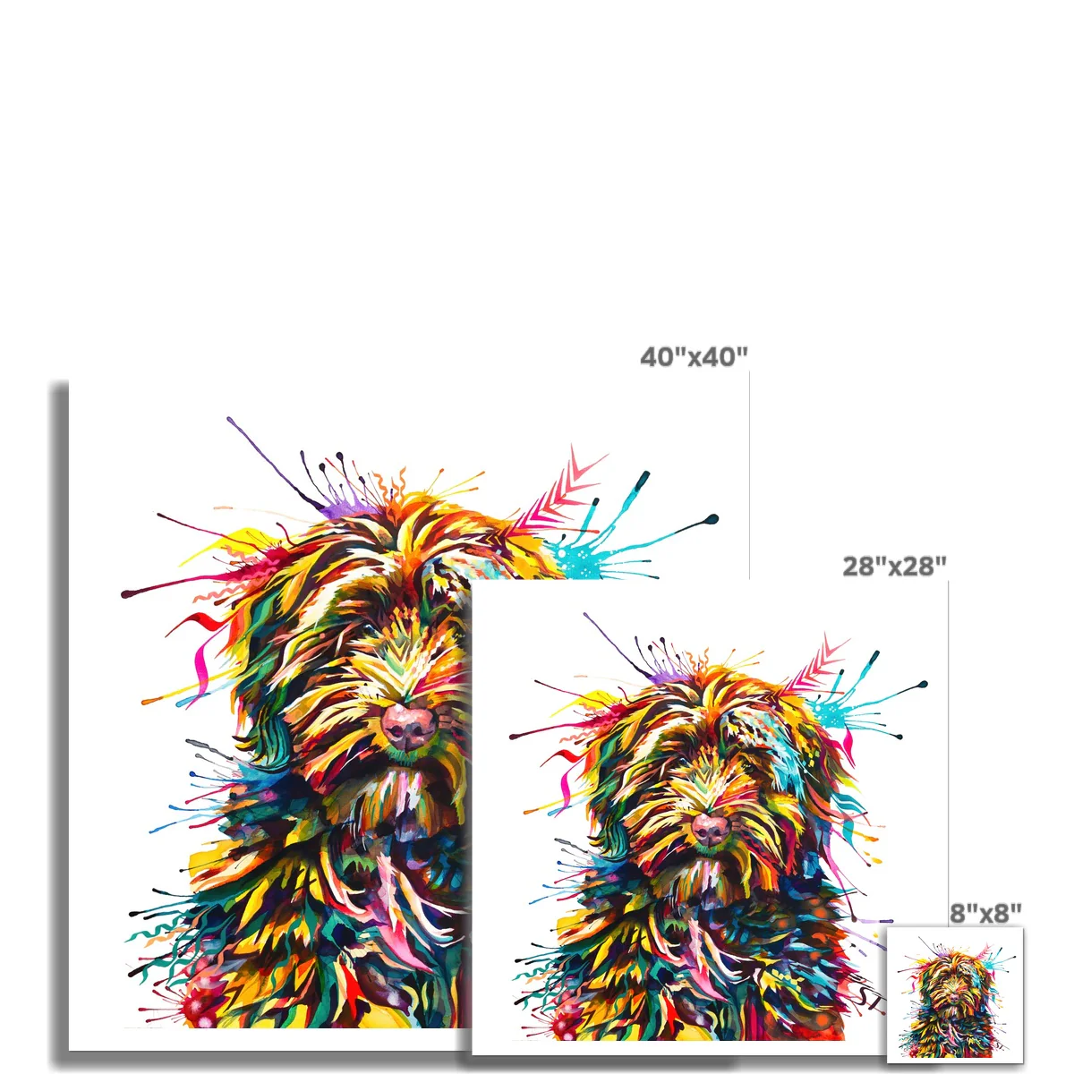 Fletch the Labradoodle Fine Art Print - Image 3