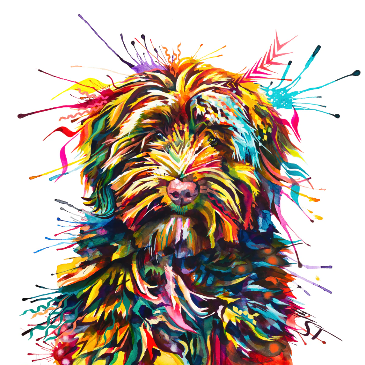 Fletch the Labradoodle Framed Canvas - Image 5