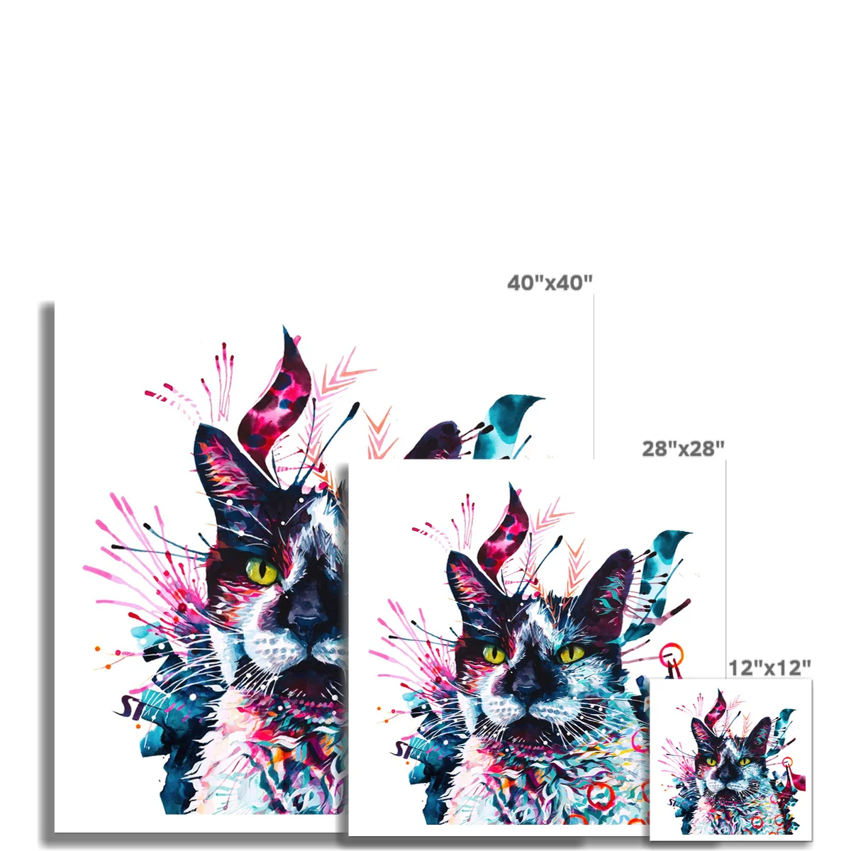 Frankie the Cat Fine Art Print - Image 3