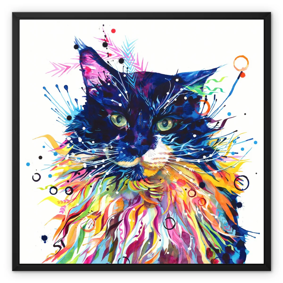 Franklin the Cat Framed Canvas