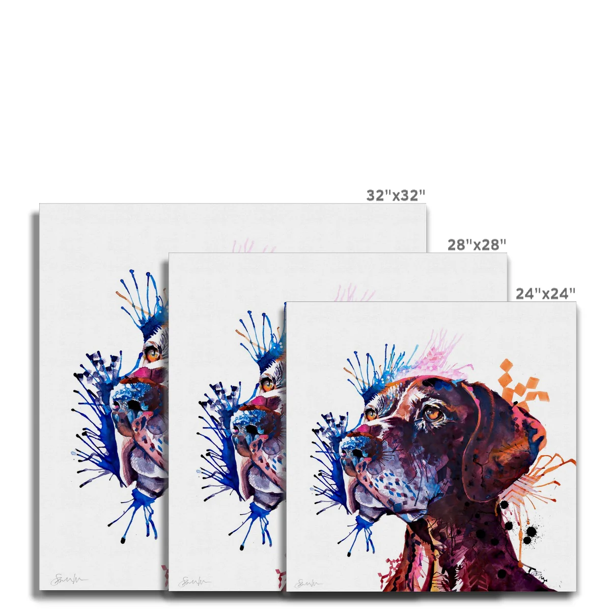 Percy the German Short-haired Pointer Canvas - Image 3