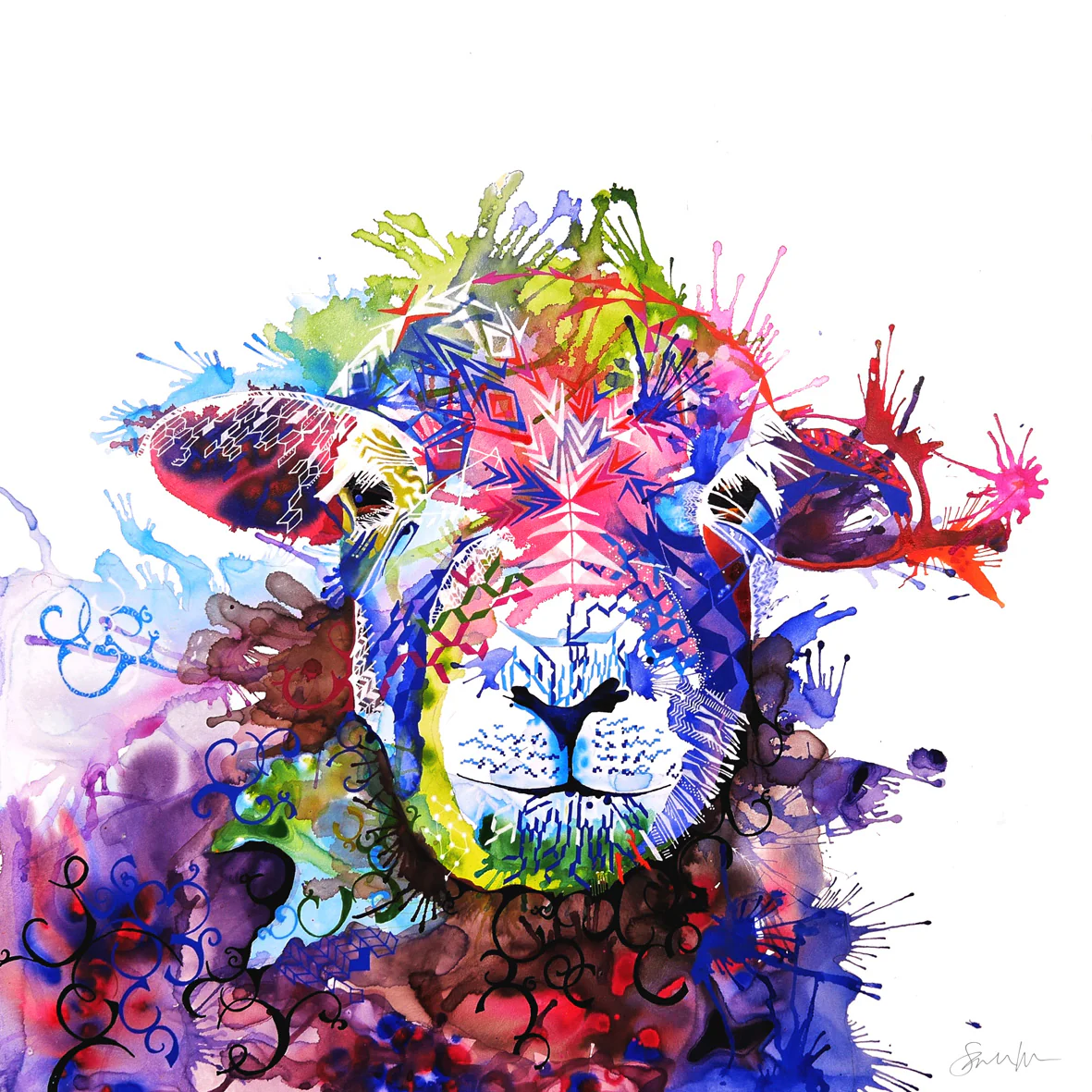 Gladys the Sheep Framed Canvas - Image 2