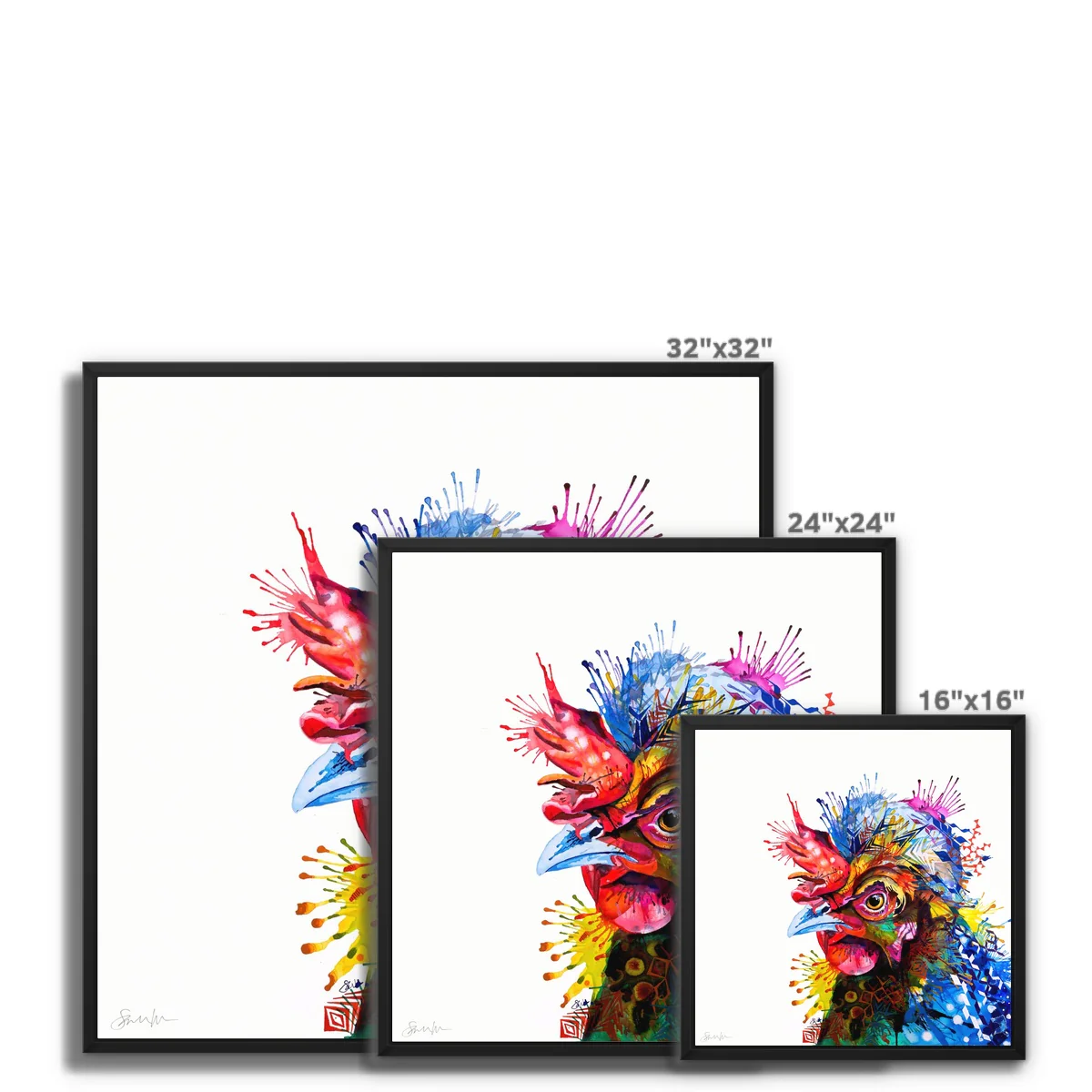 Gloria the Chicken Framed Canvas - Image 2