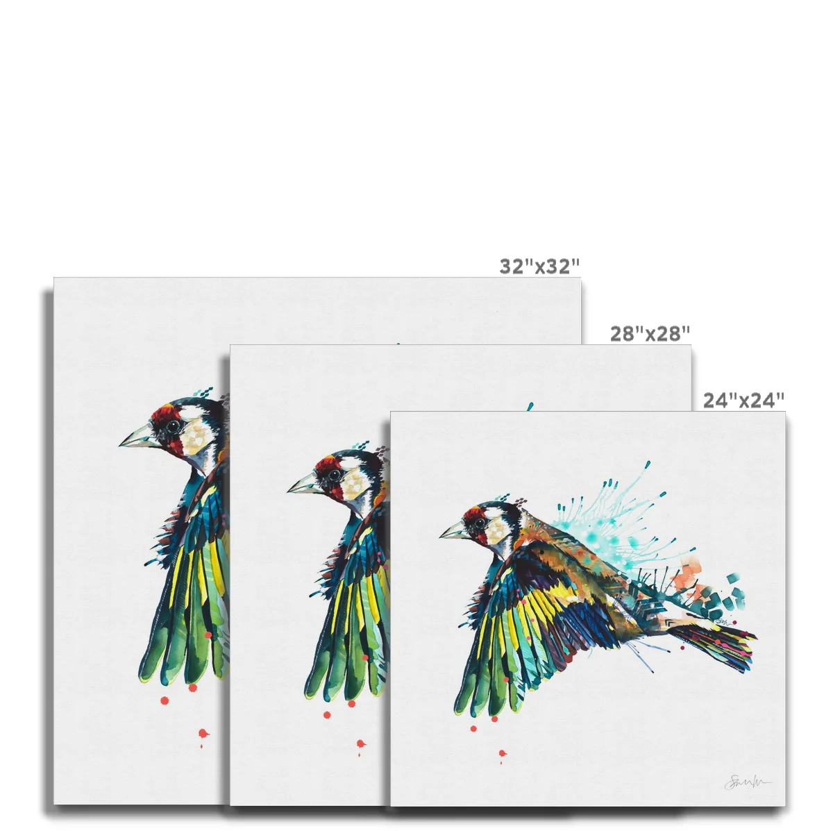 Goldie the Goldfinch Canvas - Image 6