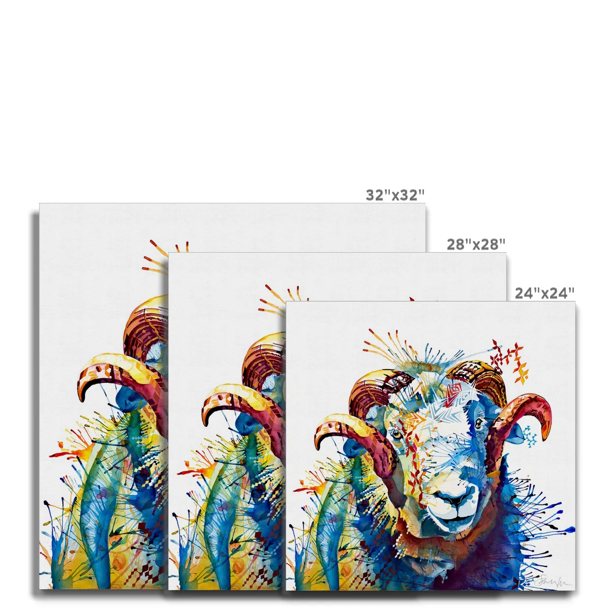 Heathcliffe the Sheep Canvas - Image 5