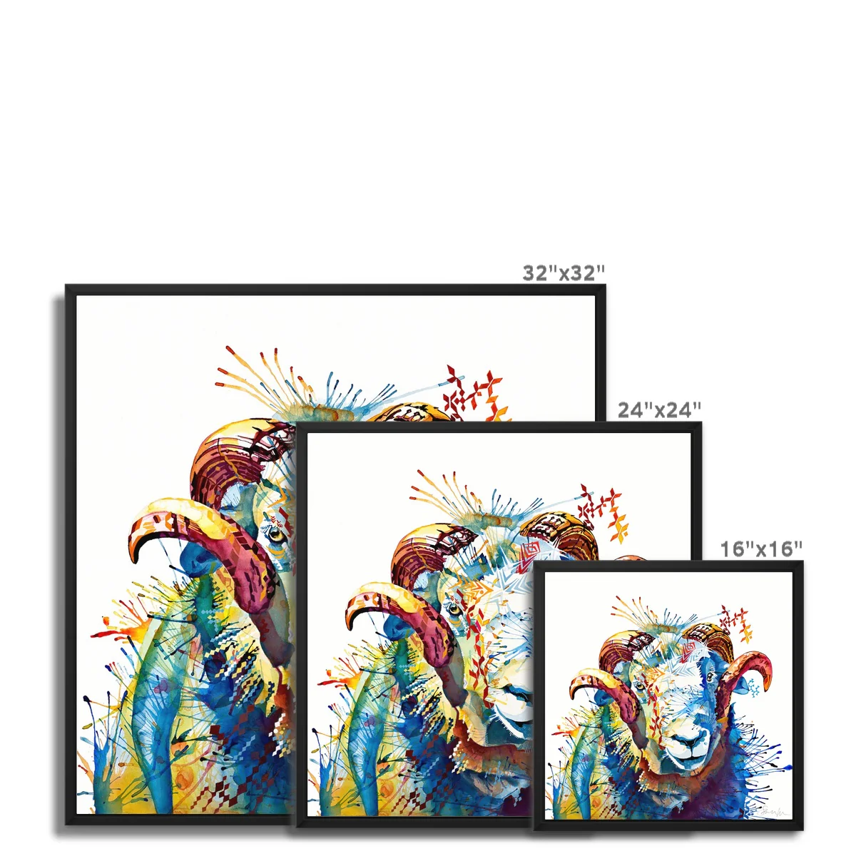 Heathcliffe the Sheep Framed Canvas - Image 2
