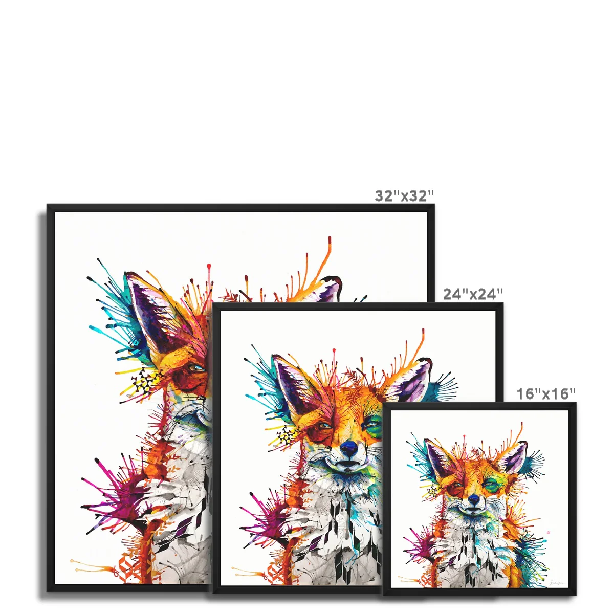 Hector the Fox Framed Canvas - Image 2