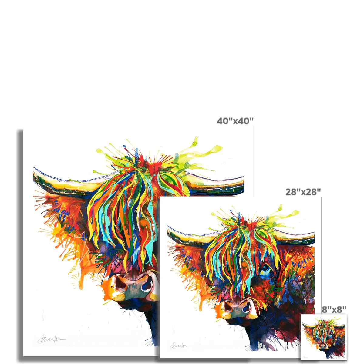 Highland Fling: Miriam the Highland Cow Fine Art Print - Image 3