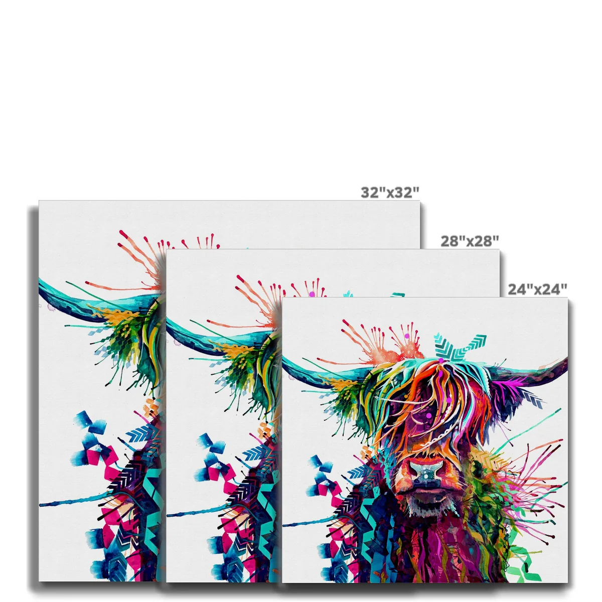 Hilda the Highland Cow Canvas - Image 9