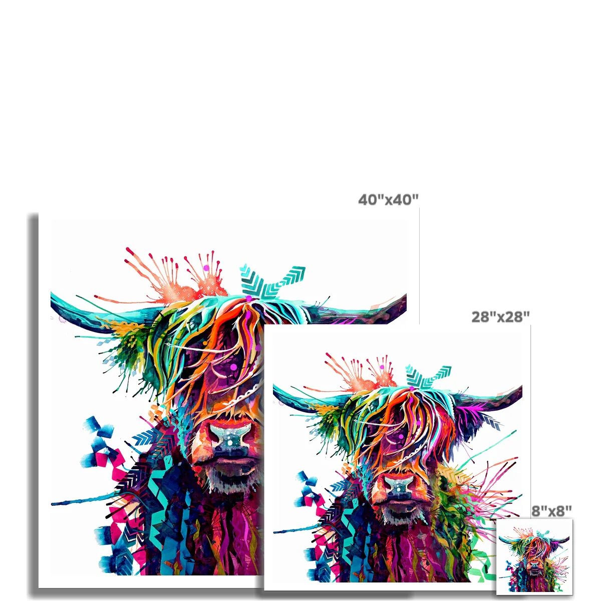 Hilda the Highland Cow Fine Art Print - Image 3