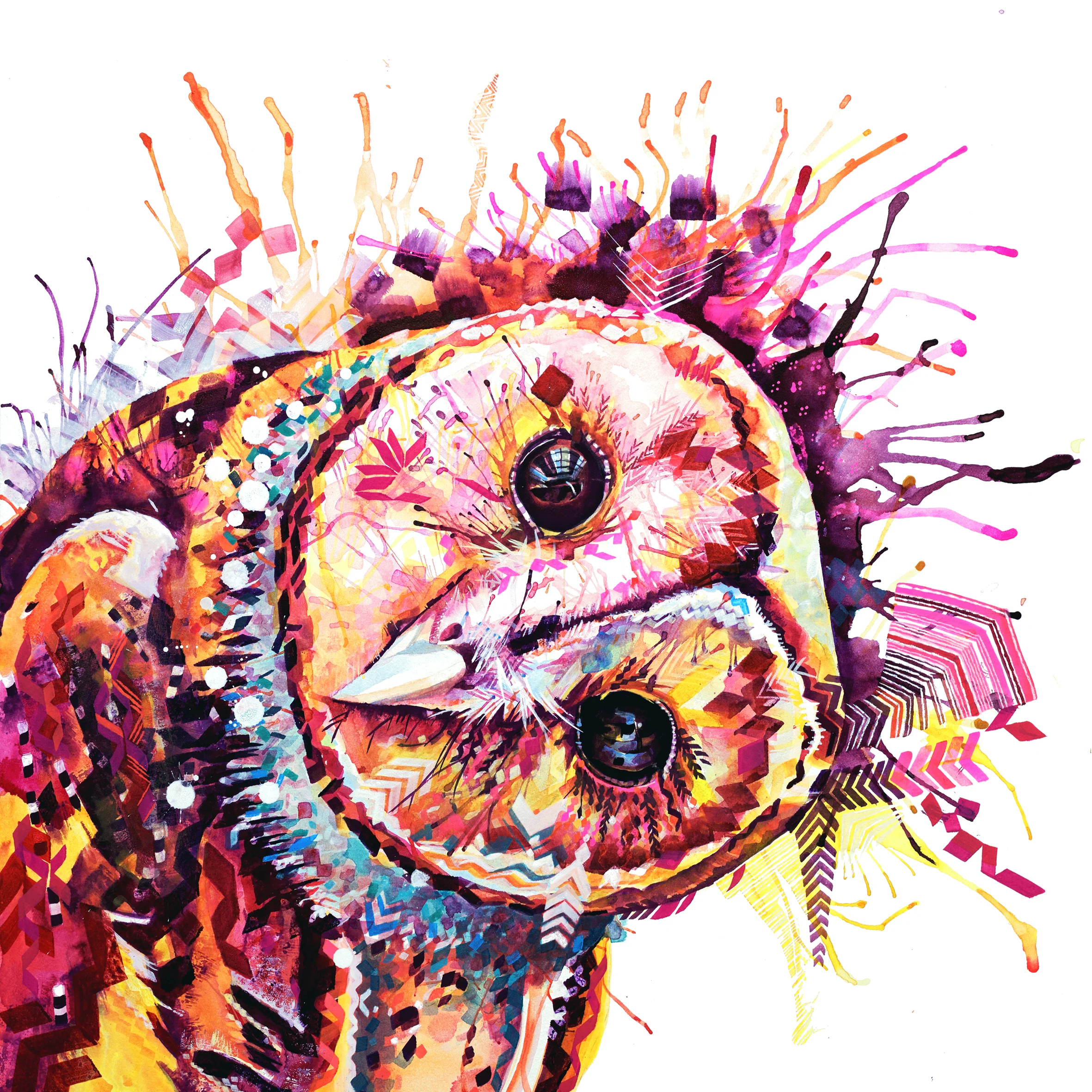 Hoot-a-nanny Owl Original Painting - Image 3