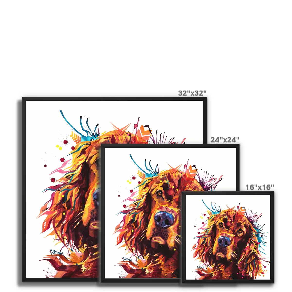 Freddy the Irish Setter Framed Canvas - Image 3
