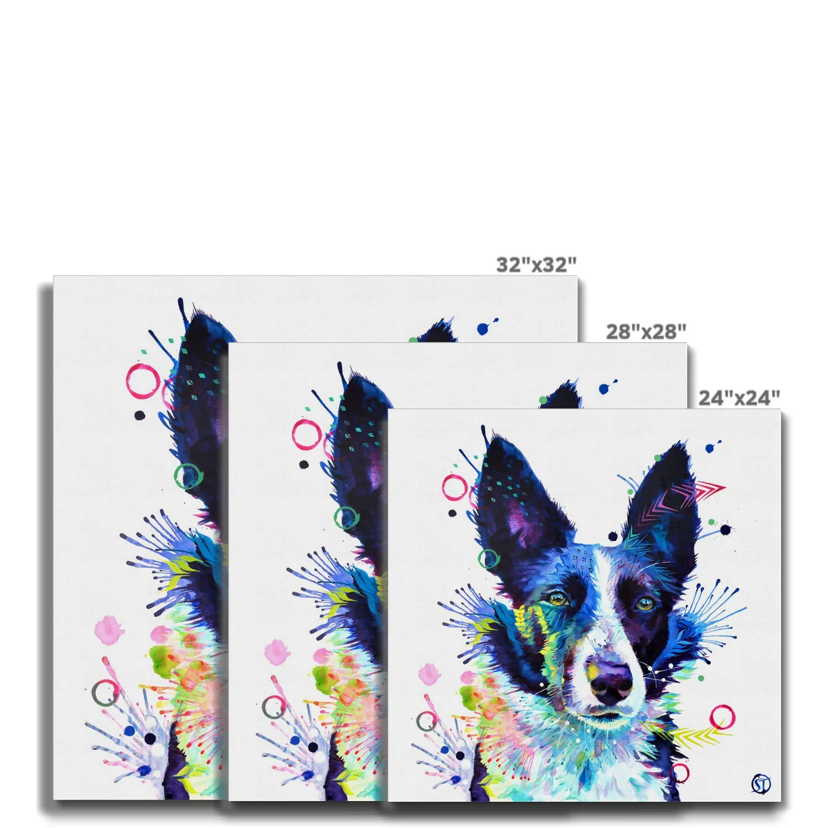 Jess the Border Collie Canvas - Image 5