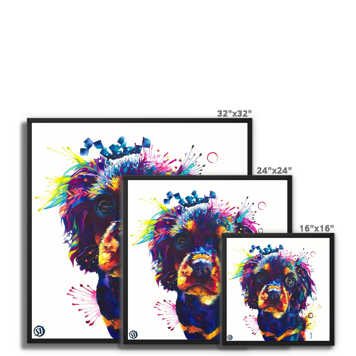 Crumble the Cavalier King Charles Spaniel Framed Canvas - Image 2