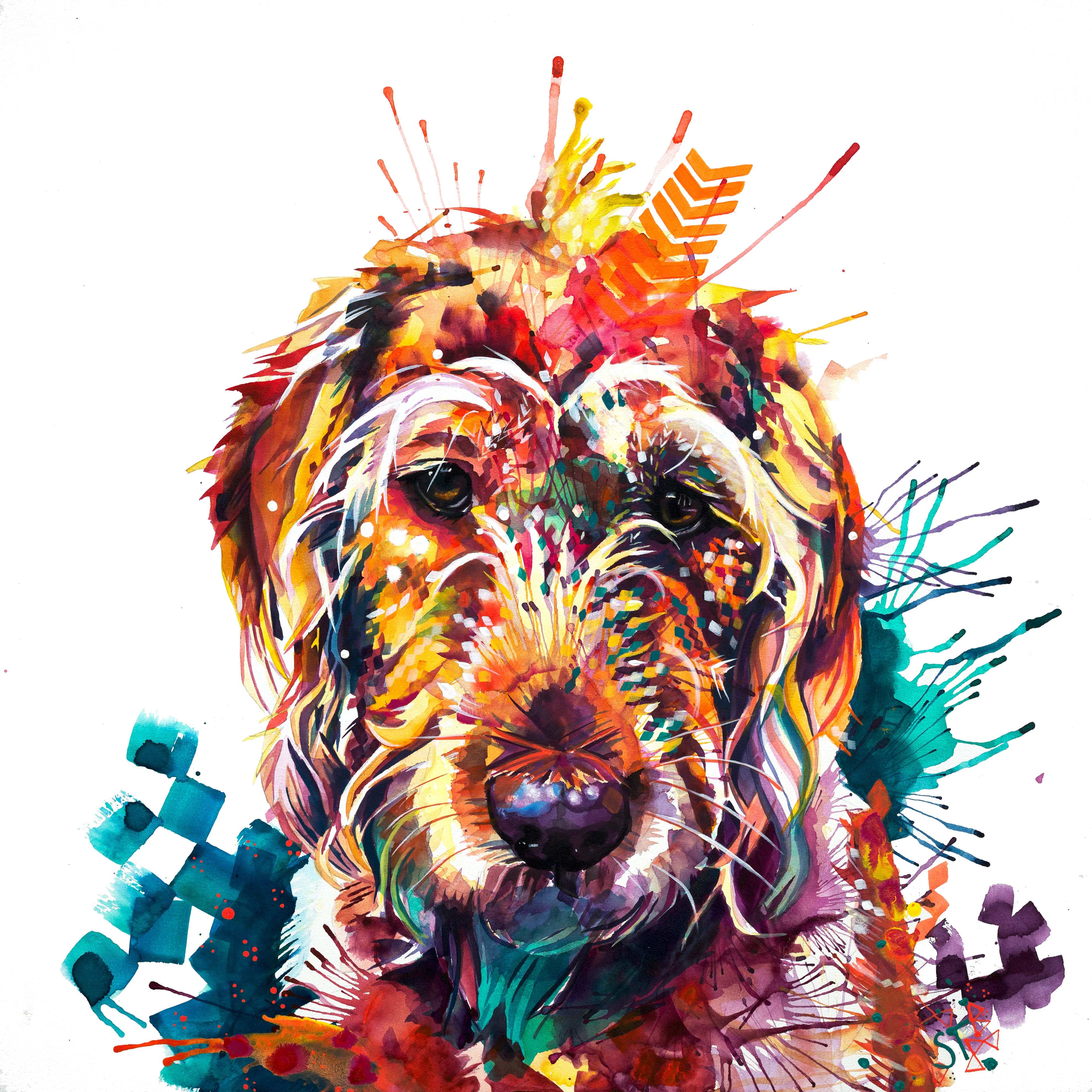 Buddy the Labradoodle Canvas - Image 6