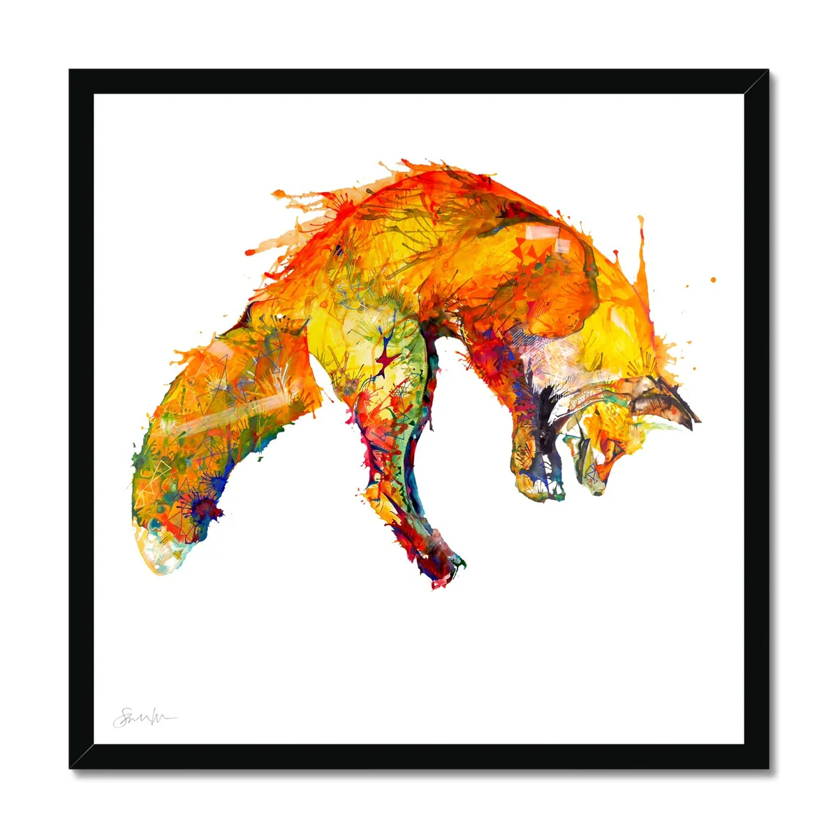 Leap of Faith Fox Framed Print