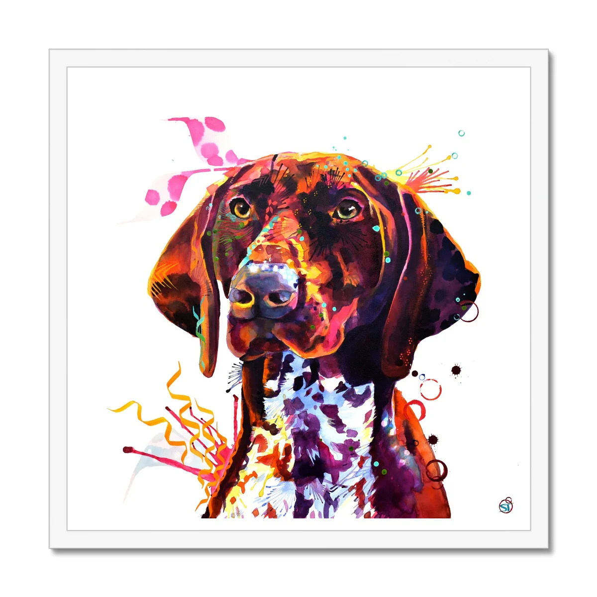 Lola the German Pointer Framed Print - Image 2