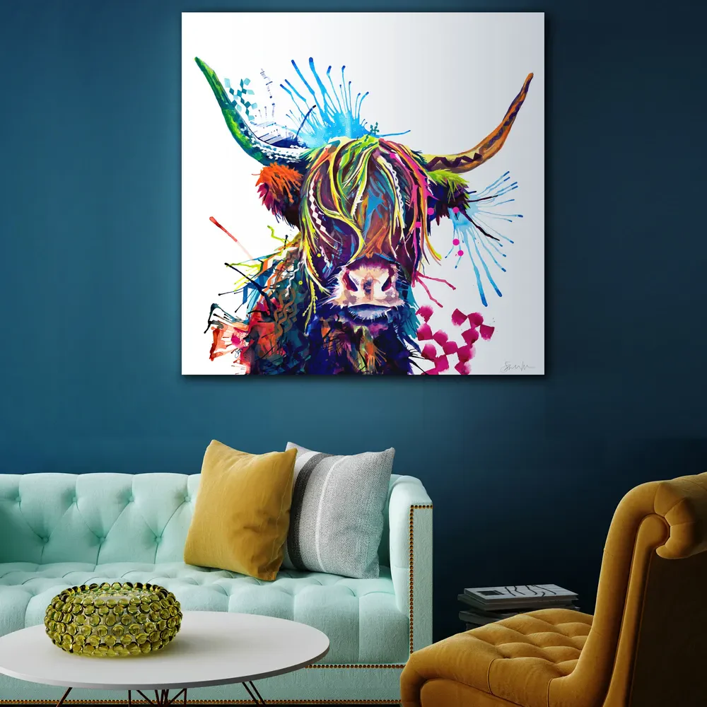Mabel the Highland Cow Canvas - Image 2